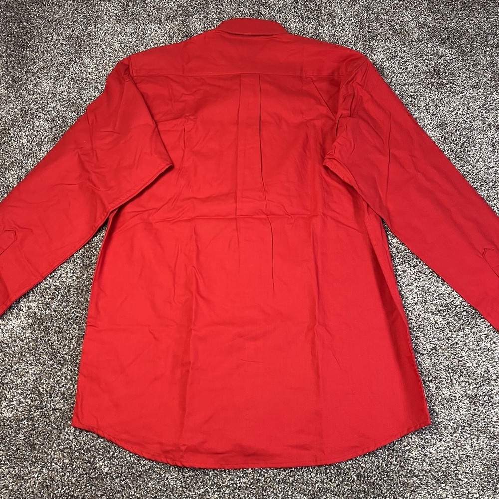 Bullock & Jones Viyella Men Size M Red Shirt Canada Wool Cotton Button Down Used - Picture 9 of 11